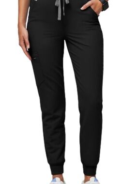 Figs Black Tapered Jogger Scrub Pants